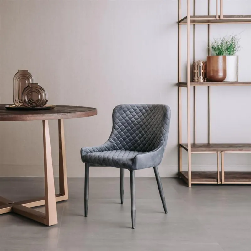 Nieuw Oledo Stoel - fabric Bluvel 14 grey